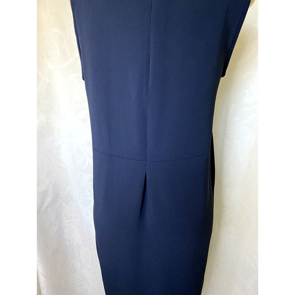 'S Max Mara Shift Dress Navy Sleeveless Tunic Crew Neck Relaxed Fit Back… - Picture 4 of 7